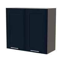 HÄNGESCHRANK Salo W3/80 Grau / Indigo Matt 80 / 32,5 / 72cm - Dunkelblau/Grau, Holz/Holzwerkstoff (80/72/32.5cm) - Feldmann-Wohnen