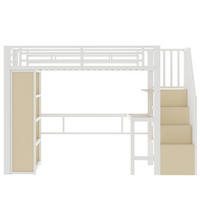 HOCHBETT Eisen 90/200 cm Weiß - Weiß, Metall - Raumix