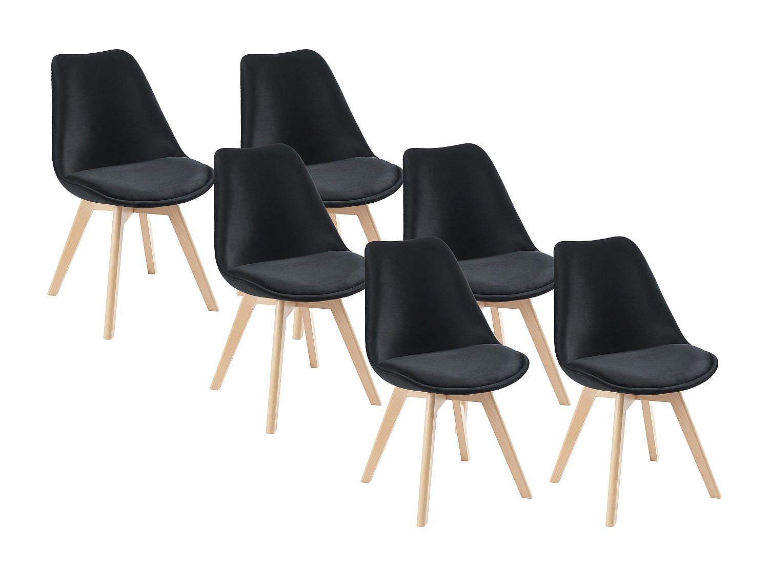 Vente-Unique Stuhl Schwarz 49x82x58 cm