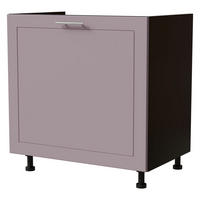 SPÜLENUNTERSCHRANK Bari D1Z/80 Schwarz / RAL 4009 pastellviolett 80 / 50 / 82cm Blum Teilauszug - Violett/Schwarz, Holz/Holzwerkstoff (80/82/50cm) - Feldmann-Wohnen