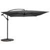 SONNENSCHIRM 3x3m mit 4 Gewichtsplatten, Grau - Grau, Metall (300/300cm) - Oviala
