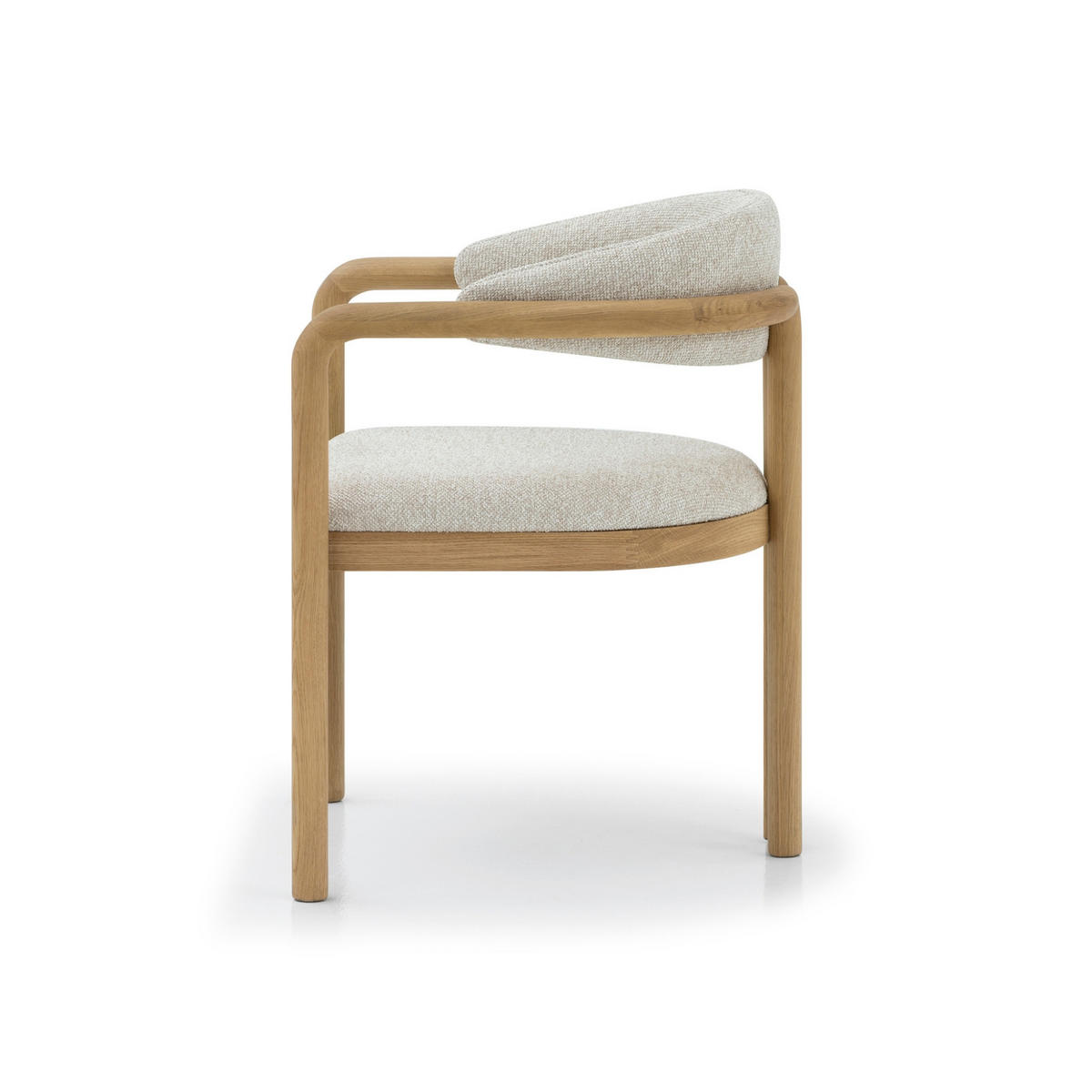 ESSZIMMERSTUHL Nature beiger Sitz - Beige, Holz (58/77/59cm) - WOODEK
