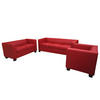 3-2-1 SOFAGARNITUR Rot - Rot, Leder (400/70/300cm) - MCW