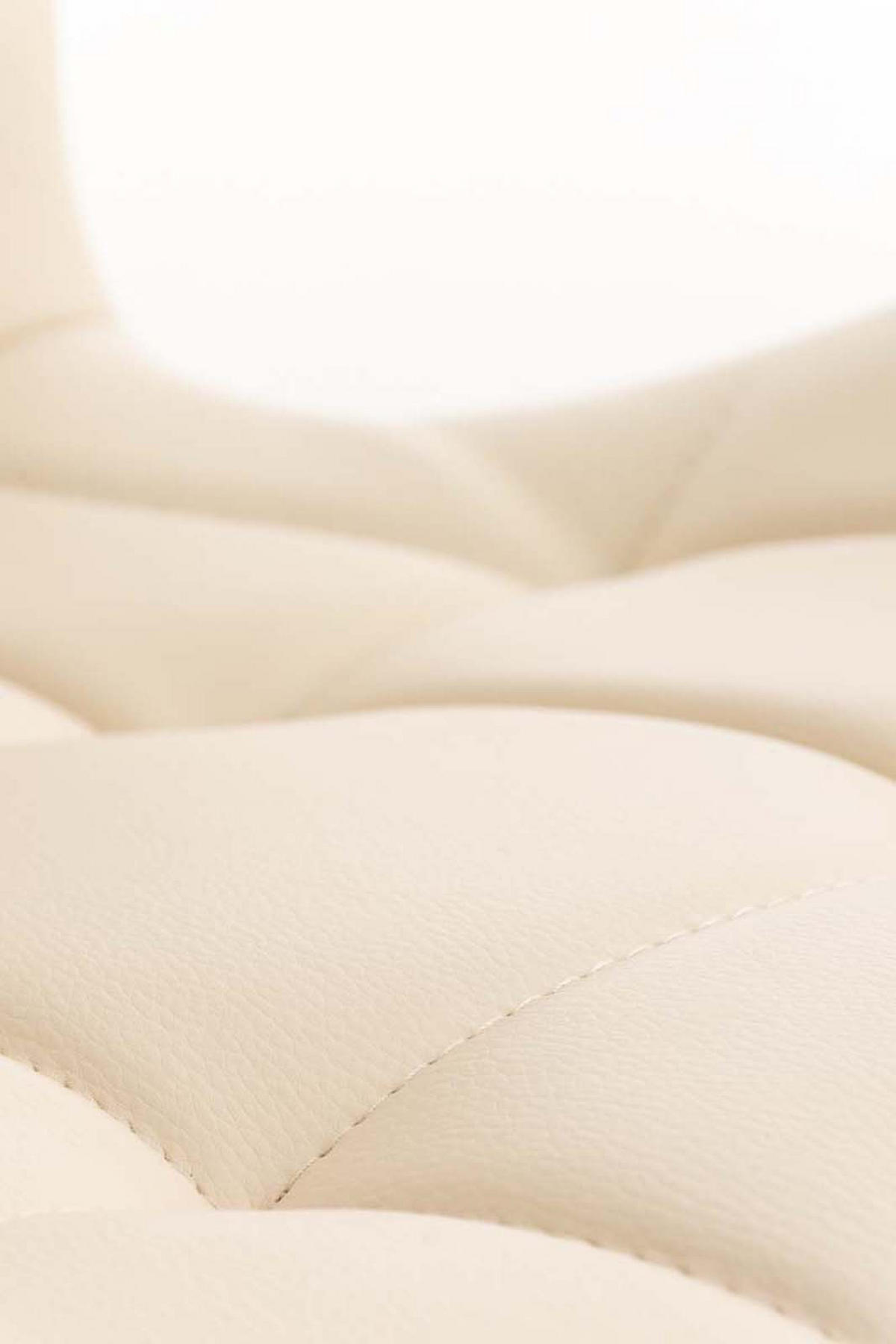 STUHL 4er Set Lederlook creme - Eukalyptusholzfarben/Creme, Holz/Textil (50/88/63cm) - CLP