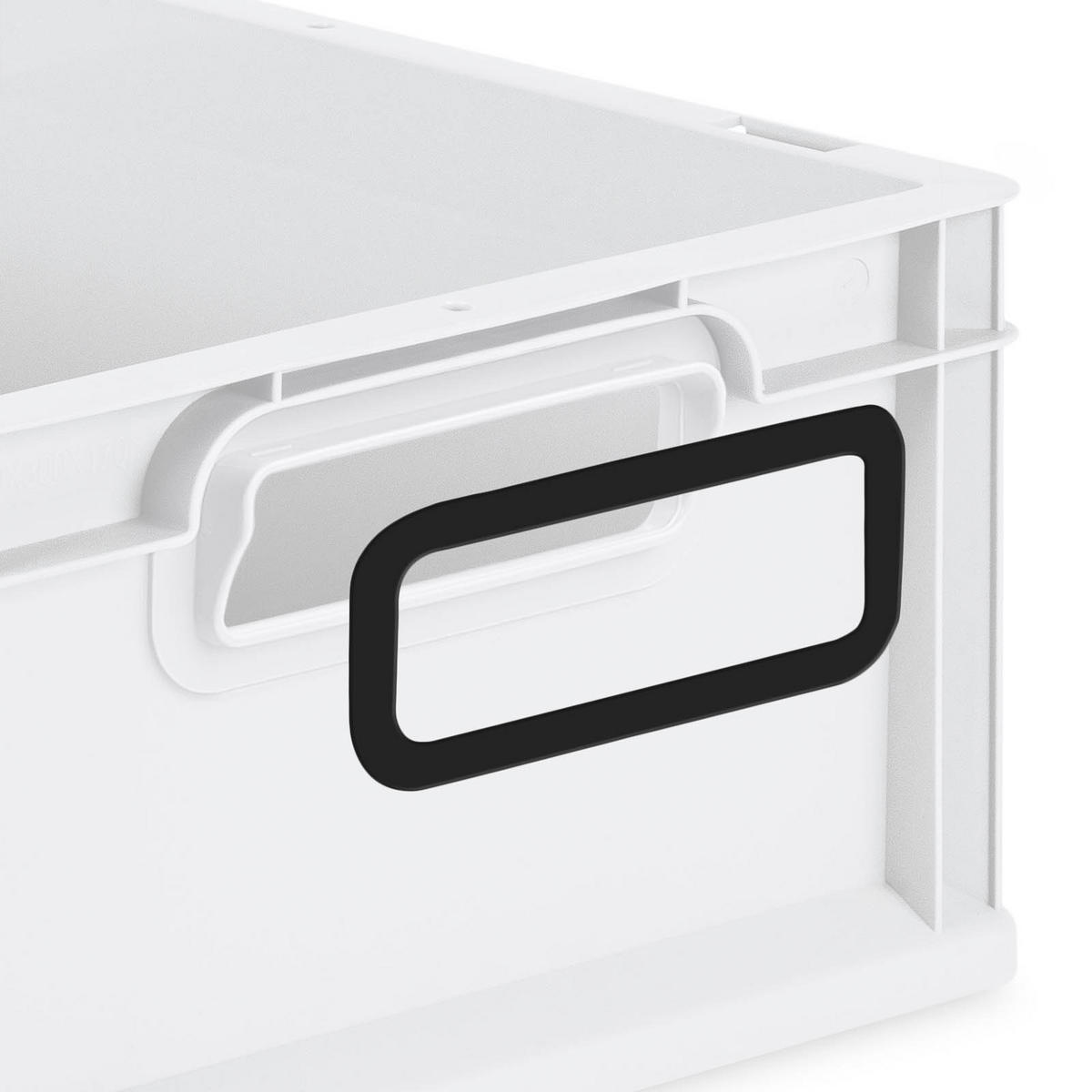 EUROBOX NextGen Color 32x30x40 cm 30 Liter Griffe schwarz offen, Grau - Schwarz/Grau, Kunststoff (30/32/40cm) - PROREGAL