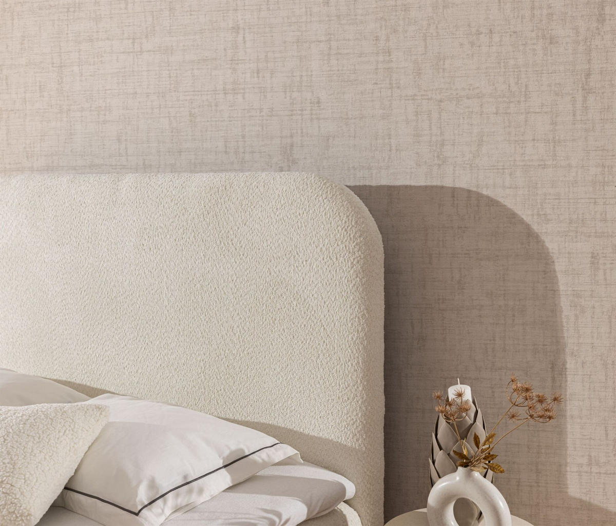 BOXBETT Amador Premium - Beige, Holzwerkstoff/Textil (180/220cm) - Fun Möbel