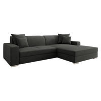 ECKSOFA Mexico, Seite: Rechts - Chromfarben/Anthrazit, Holz/Kunststoff (263/178cm) - MIRJAN24