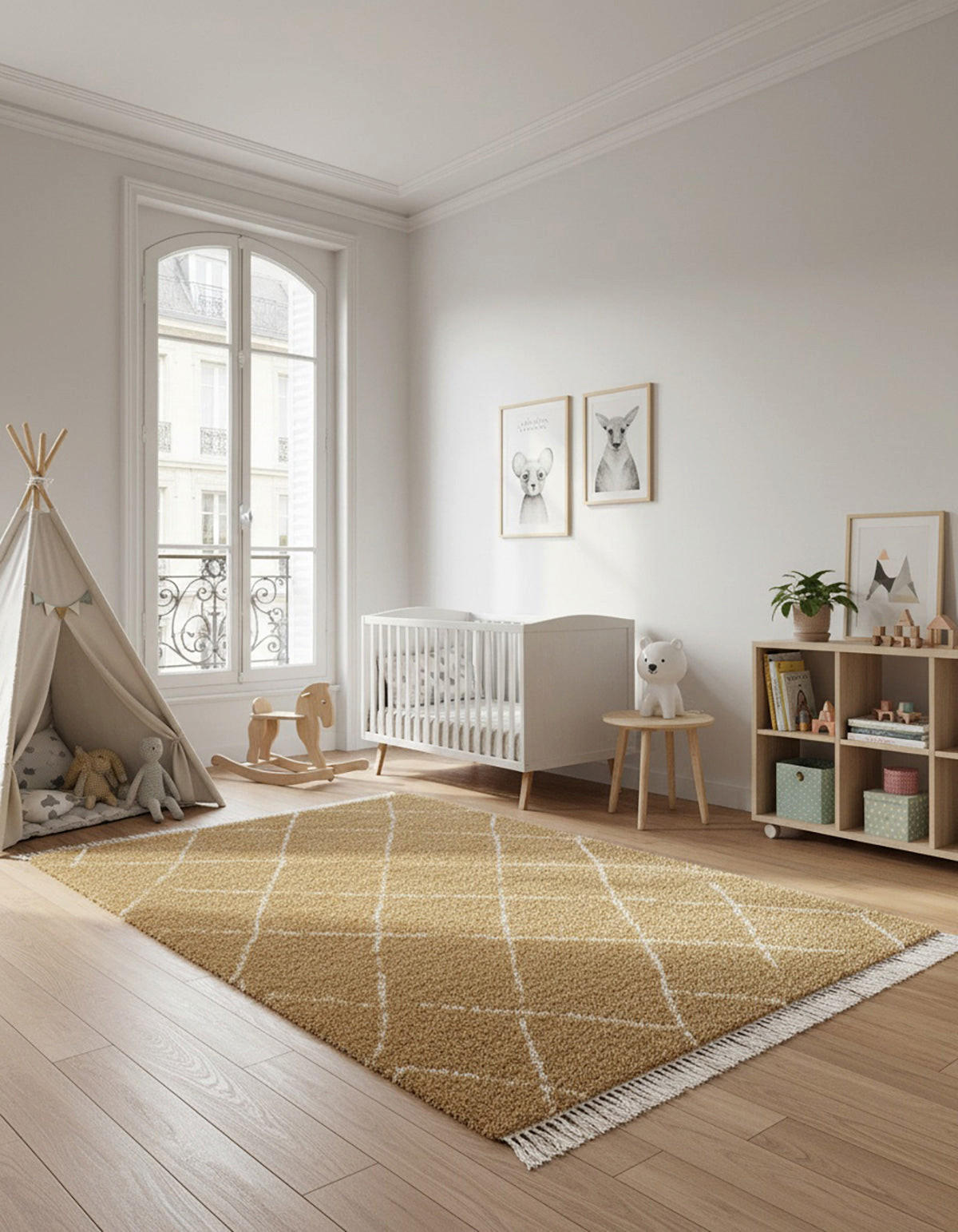 TEPPICH, dick, weich und edel, mit Fransen gelb - Gelb, Textil (160/230cm) - AFK Living