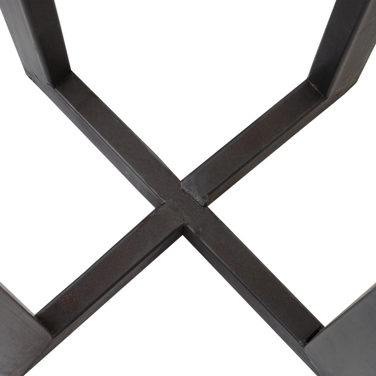 BLUMENTISCH TANNE MASSIV eckig Braun, Schwarz - Schwarz/Braun, Holz (32/32/100cm) - MCW