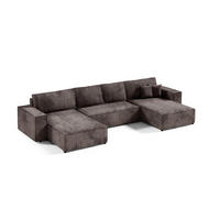 ECKSOFA mit Schlaffunktion Brown - Braun, Textil (398/185cm) - Furnisell