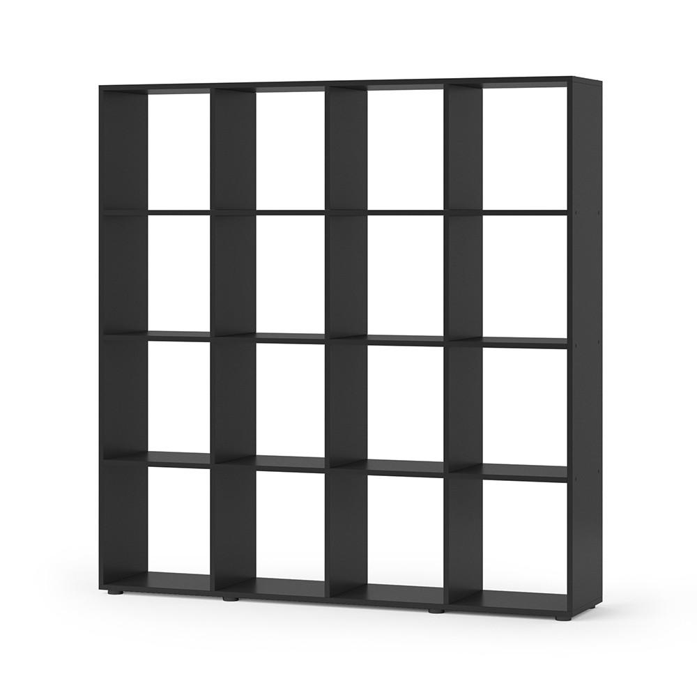 RAUMTEILER Karree Schwarz 138.5 x 142.5 cm - Schwarz, Holzwerkstoff (138.5/142.5/29cm) - Vicco