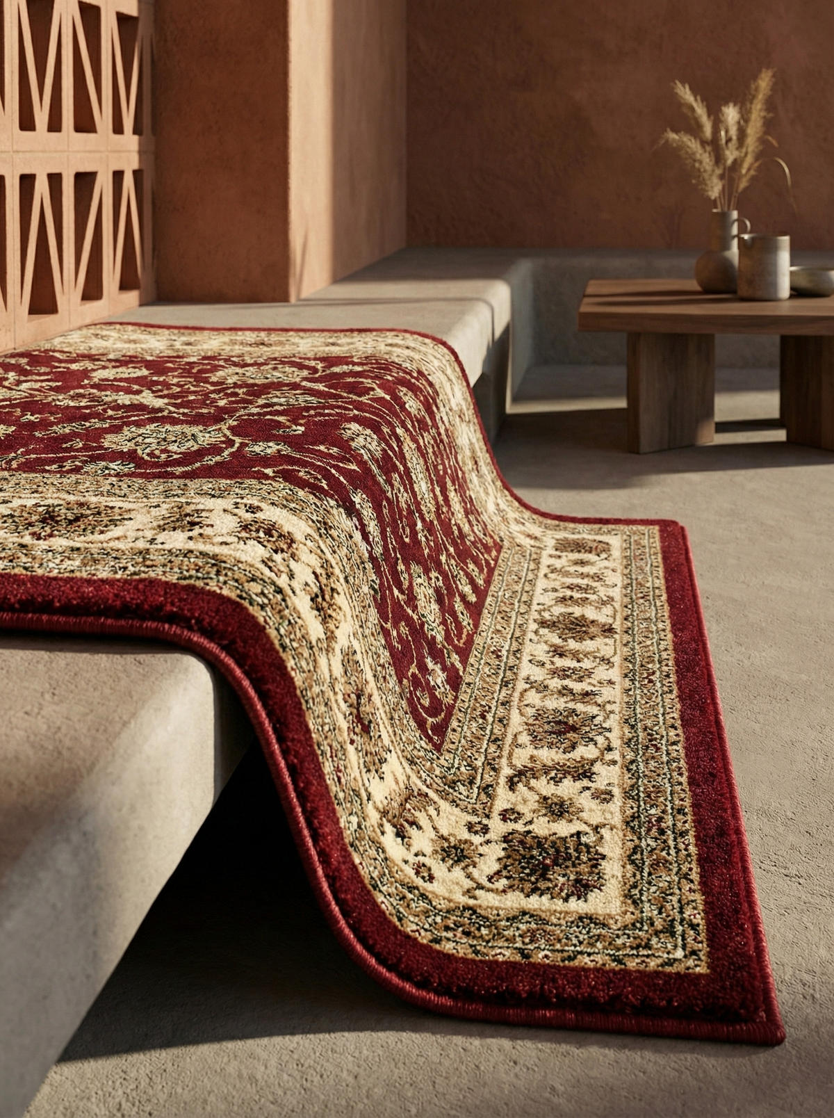 KURZFLORTEPPICH TANNHEIM, orientalisch, aus Polypropylen, Rot, 200 x 290 cm - Rot, Textil (200/290cm) - KADIMA DESIGN