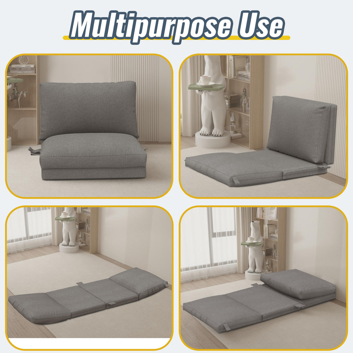 SITZSACK-SCHLAFSOFA grau - Grau, Textil (100/12/280cm) - Vercart