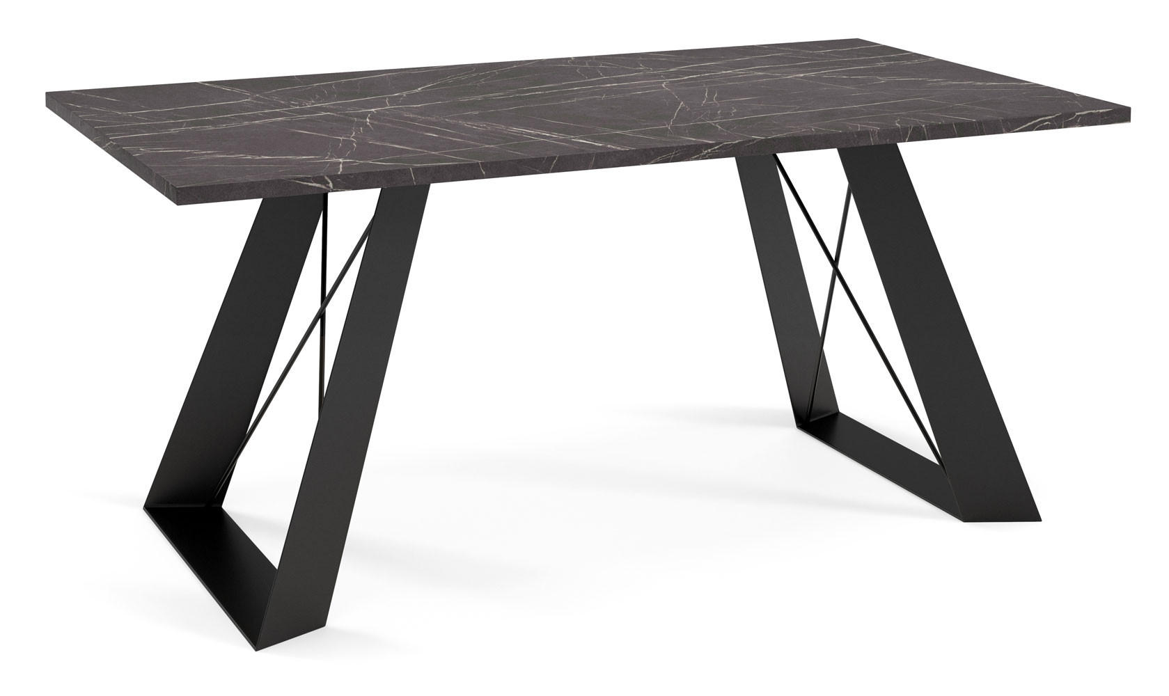 COUCHTISCH Satis Pietra Grigia Schwarz / Schwarz 110 / 60 / 50cm - Schwarz, Holz/Holzwerkstoff (60/110/50cm) - Feldmann-Wohnen
