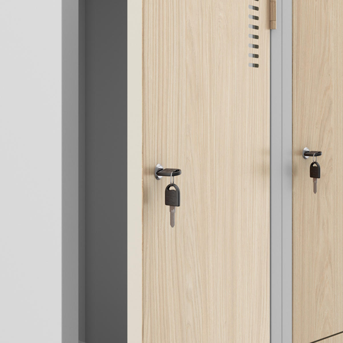 KLEIDERSCHRANK Typ L JULIA 185x80x45 cm - Grau/Sonoma Eiche, Metall (80/185/45cm) - Jan Nowak