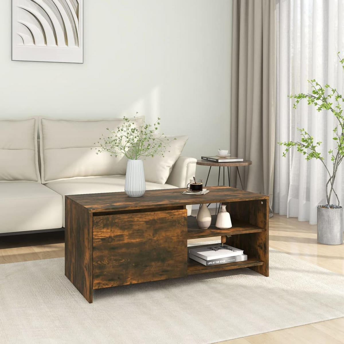 COUCHTISCH Räuchereiche 102x50x45 cm Holzwerkstoff - Braun, Holzwerkstoff (102/50/45cm) - furnicato