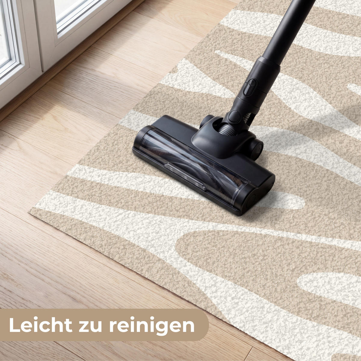 ROHOŽKA Zebra print - Béžová - Bílá - Zvířecí potisk 120x80 cm - béžová, textil/umělá hmota (120/0.4cm) - MuchoWow