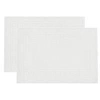 BADEMATTE, 2er-Set, 50x70 cm, 100% Baumwolle, Weiß - Weiß, Textil (50/70cm) - Zollner