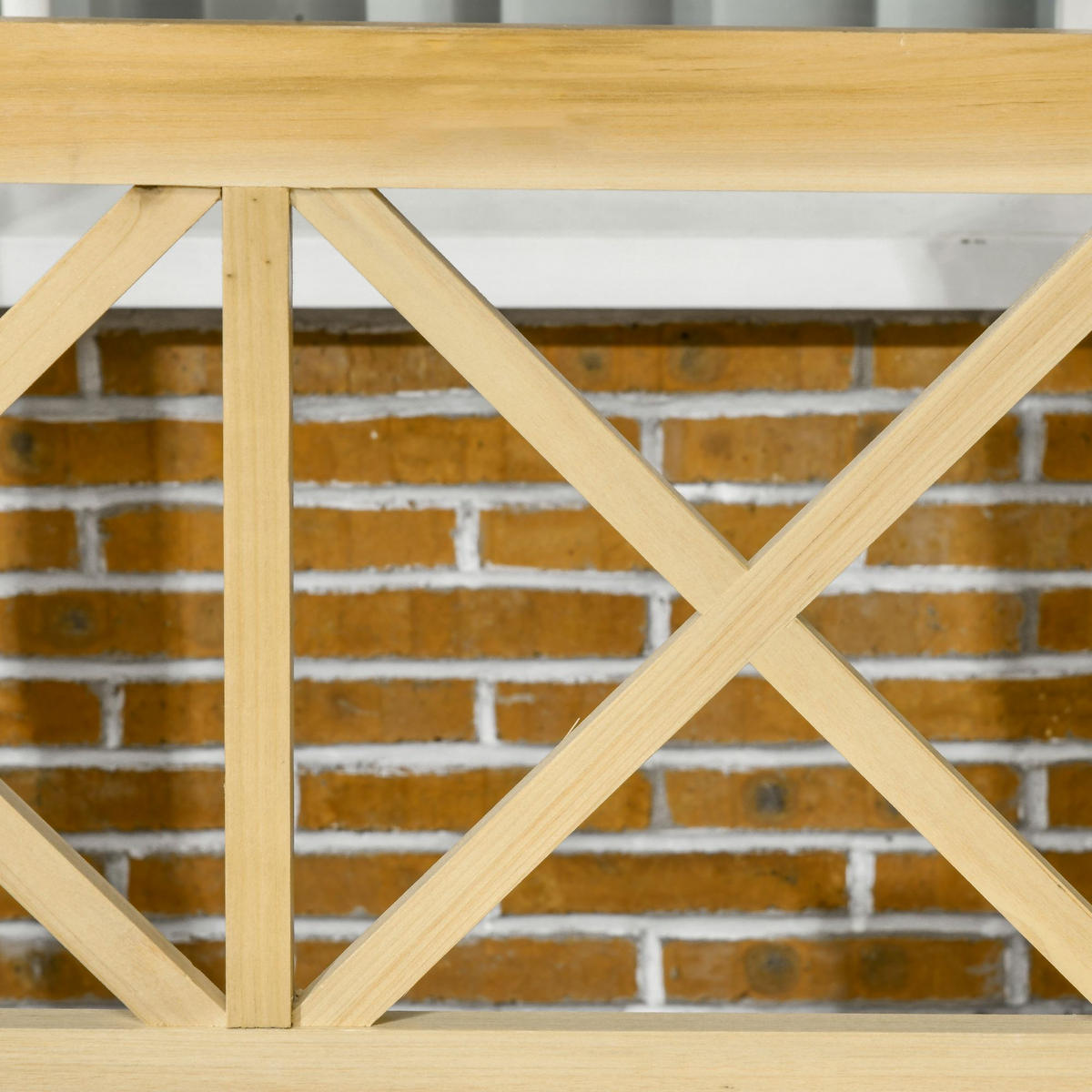 HOLLYWOODSCHAUKEL mit Pergola, Massivholz, Natur, 221 x 140 x 196 cm - Naturfarben, Holz (140/196/221cm) - Outsunny