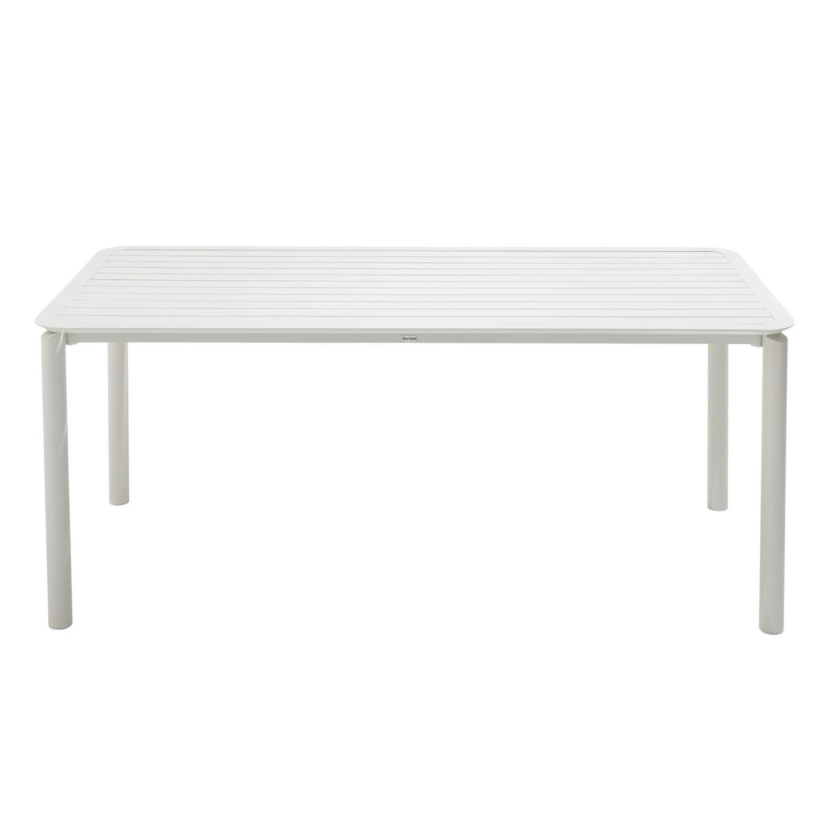 GARTENTISCH rechteckig, Weiß - Weiß, Metall (185/93/75cm) - Oviala