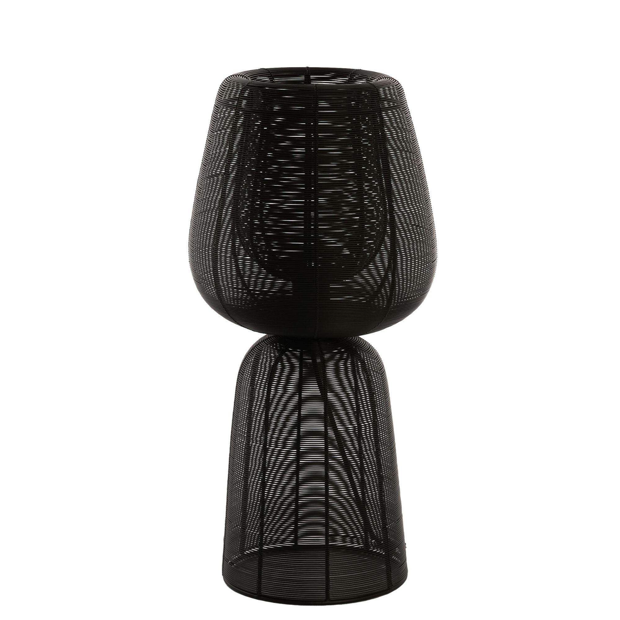 TISCHLAMPE ABOSO Schwarz 24/24/54 cm - Schwarz, Metall (24/24/54cm) - Light & Living