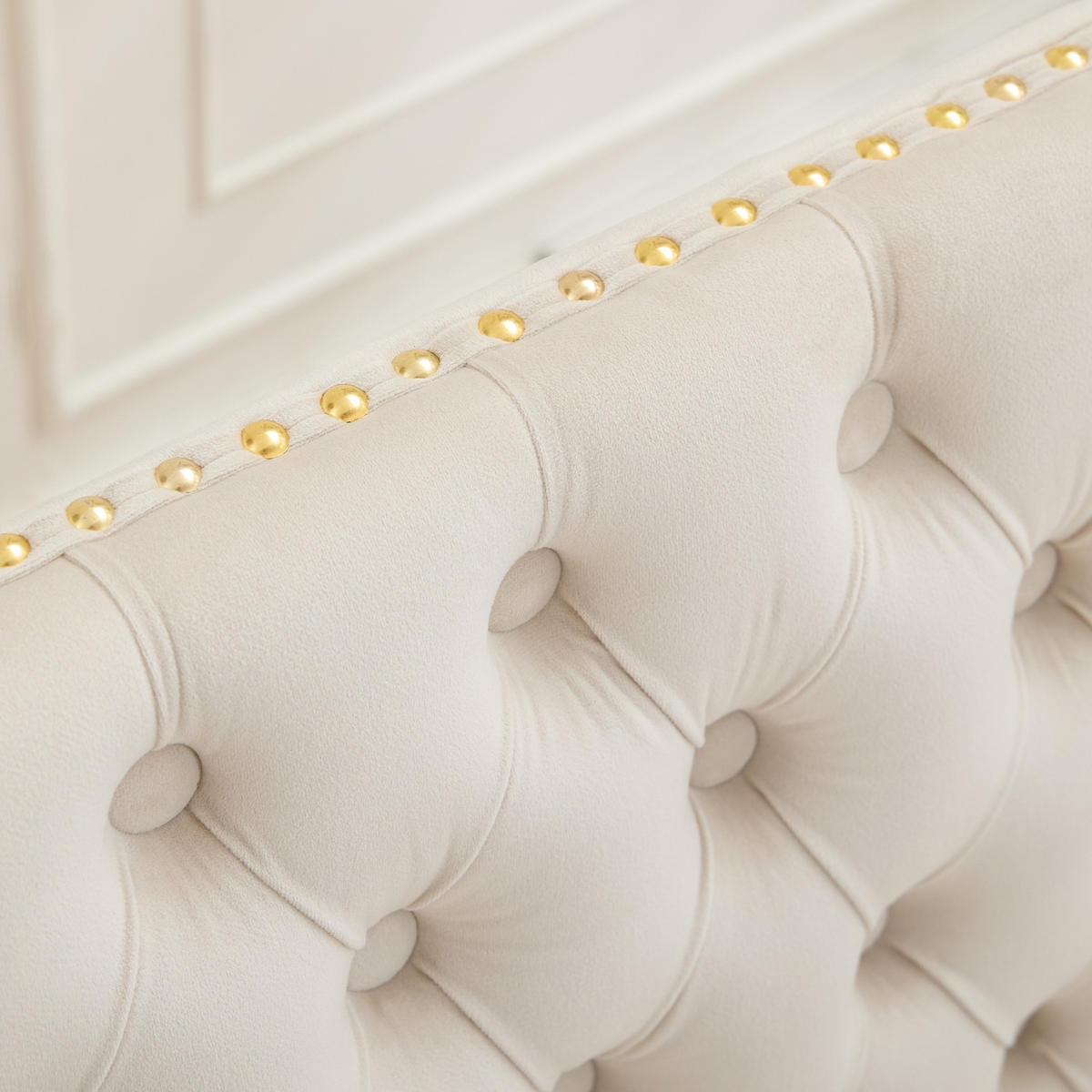 SITZBANK DE-36330 2-Sitzer mit goldenen Beinen Beige - Beige, Metall (116/89.5/58cm) - ComfortXL