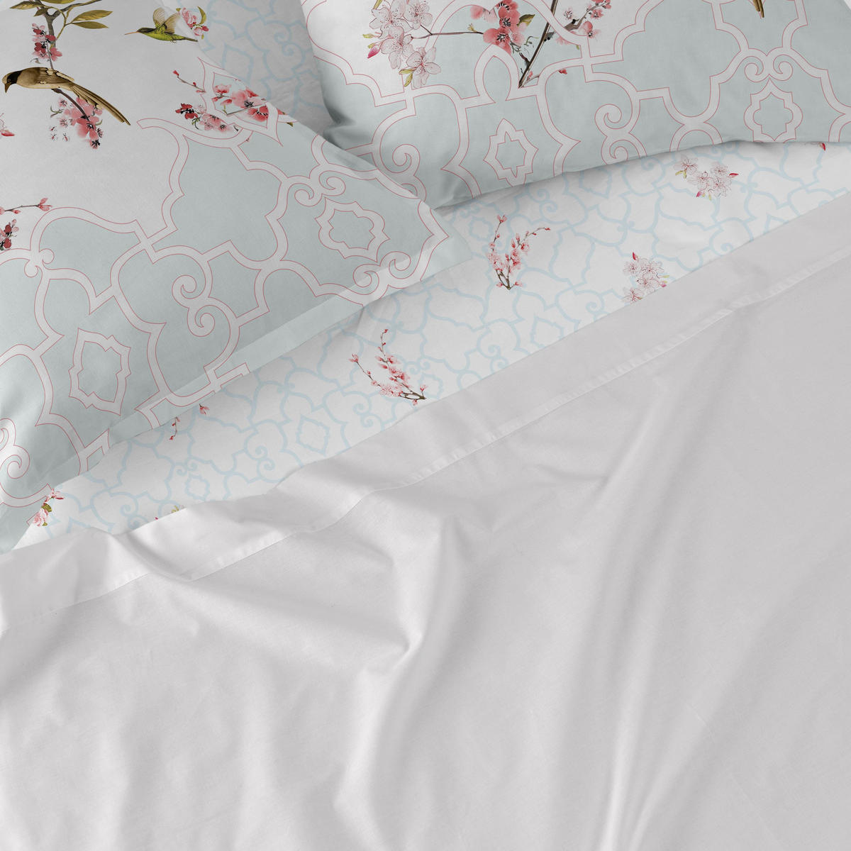 SPANNBETTTUCH sakura 140x200x32 cm mehrfarbig - Multicolor, Textil (140/200cm) - Happy Friday