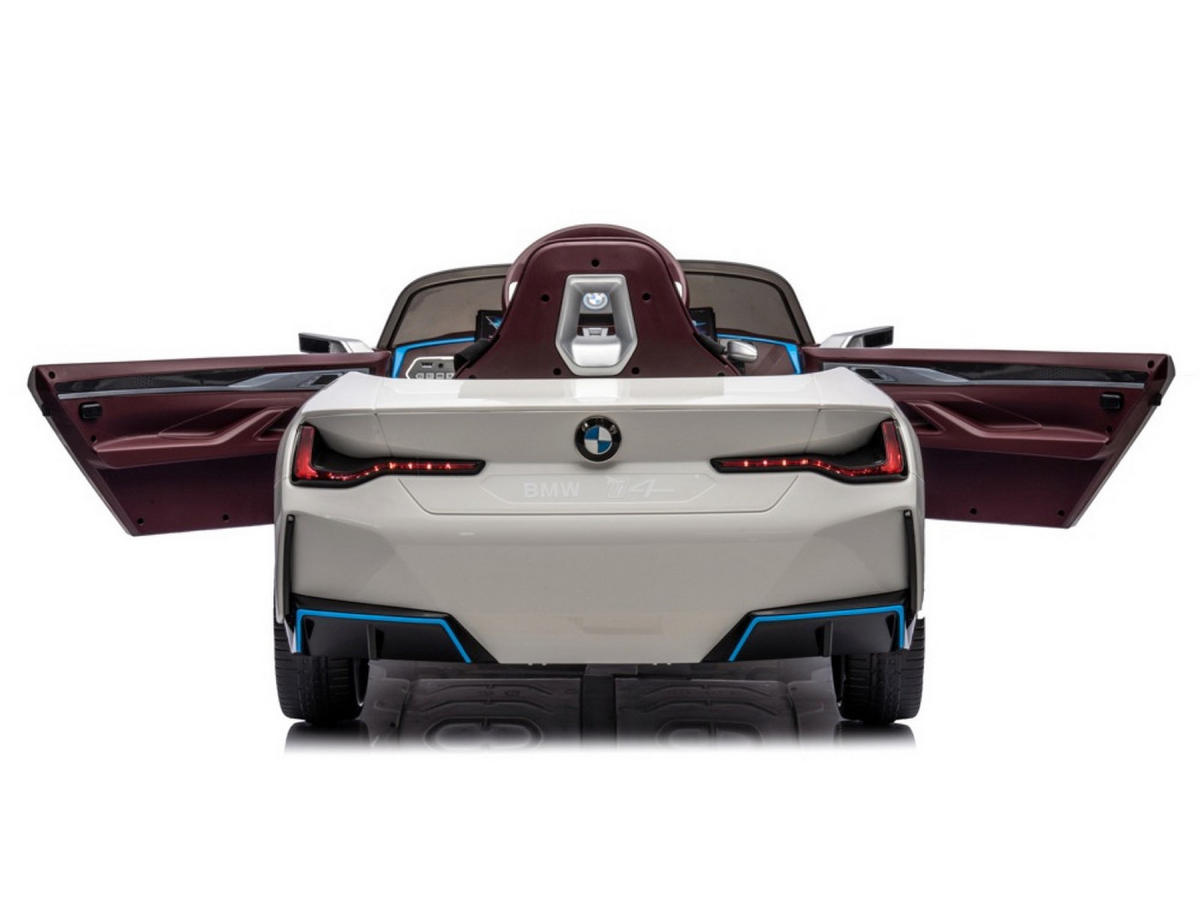 KINDER ELEKTROAUTO BMW i4 weiß - Weiß, Kunststoff (115/67/54cm) - TPFLiving