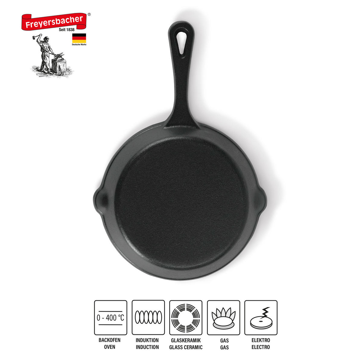 GUSSEISENPFANNE - Schwarz, Metall (15cm) - Stoneline