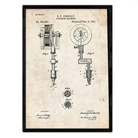 POSTER Tätowiermaschine Patent A3 Rahmenlos - Klar, Papier (29.7/5/42cm) - Nacnic
