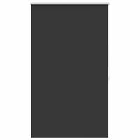 VERDUNKELUNGSROLLO 124,4/175 cm Stoffbreite 120 cm aus Polyester Schwarz - Schwarz, Textil (120/1/175cm) - vidaXL