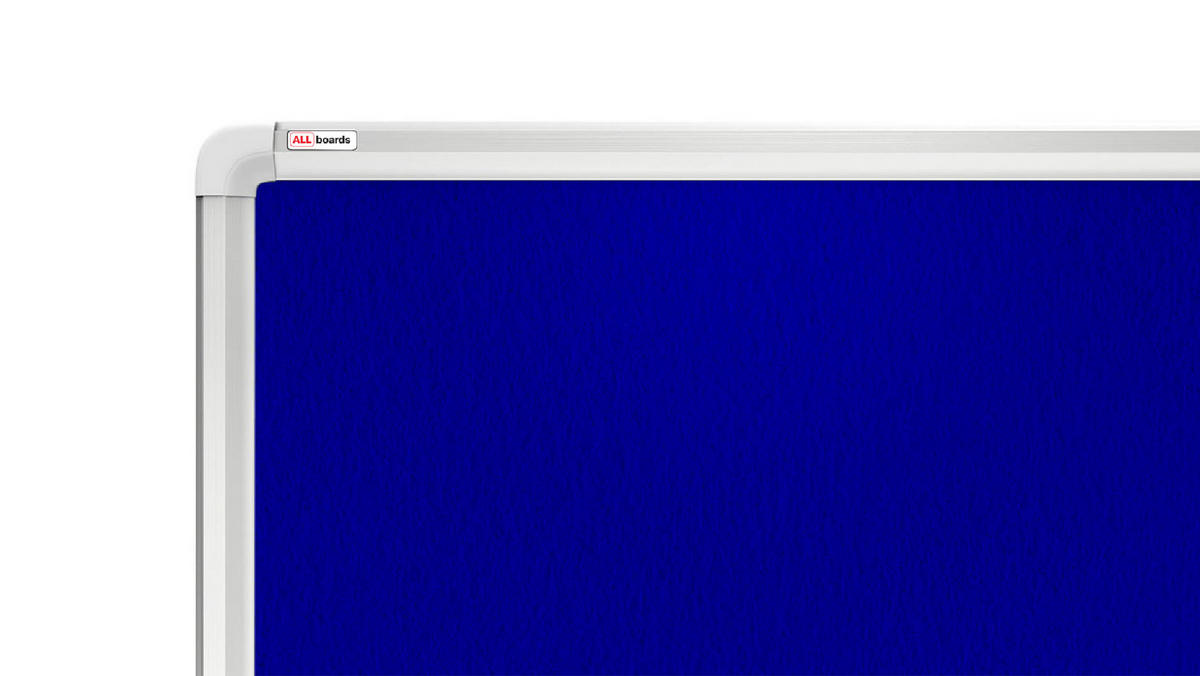 FILZTAFEL mit Alurahmen Blau 150x100 cm - Blau, Metall (150/100/1.6cm) - ALLboards