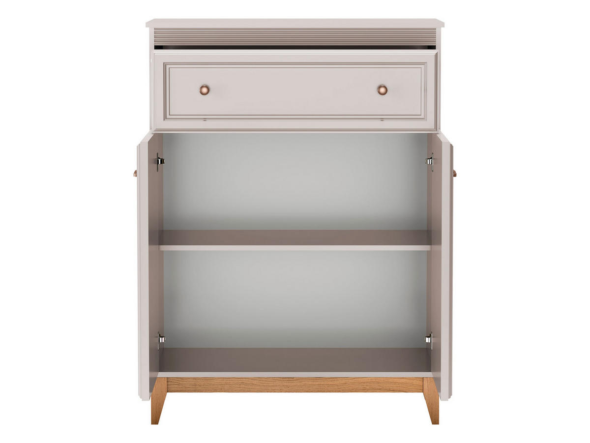 KOMMODE Windsor W-04 - Kaschmir/Eichefarben, Holz/Holzwerkstoff (92/126/41cm) - MIRJAN24