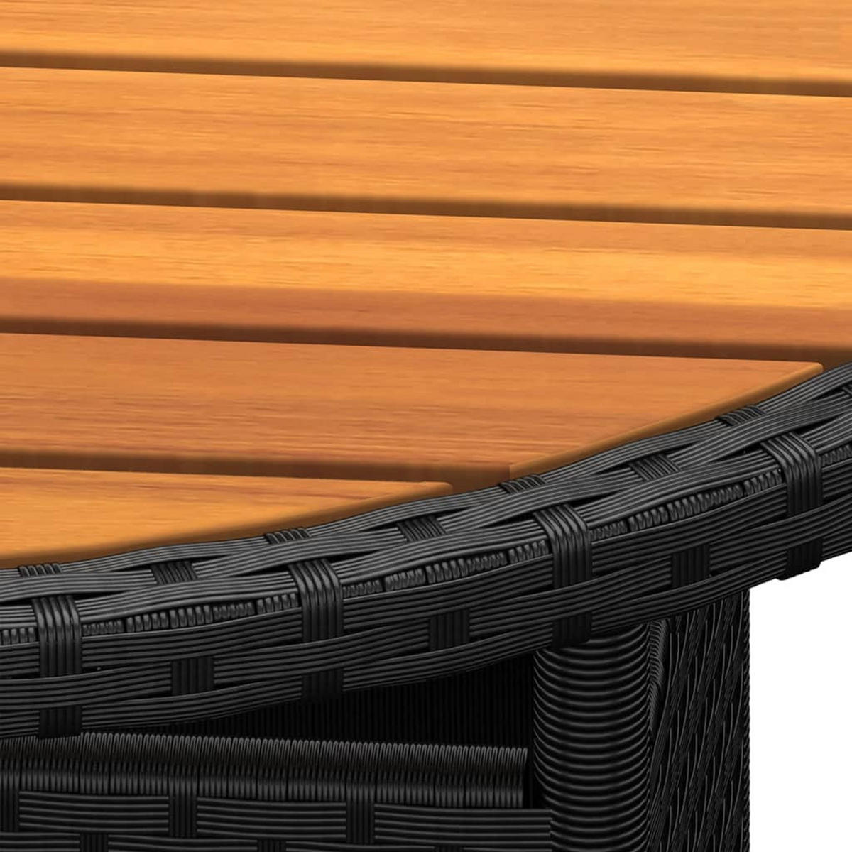 GARTENTISCH Tischard 80/75/80 cm - Schwarz, Naturmaterialien (80/80/75cm) - ZMH