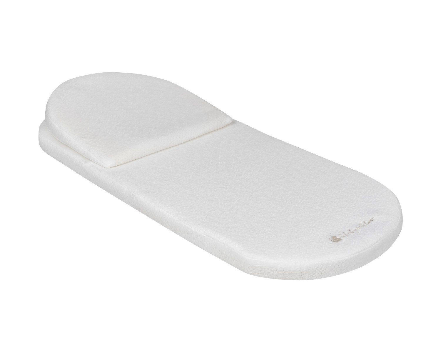 KINDERWAGEN-BABYWANNEN-EINLAGE 3110701 weiß uni Matratze, Keilkissen, abnehmbarer Bezug, hypoallergen, ab Geburt - Weiß, Textil (35/4/80cm) - Kikka boo