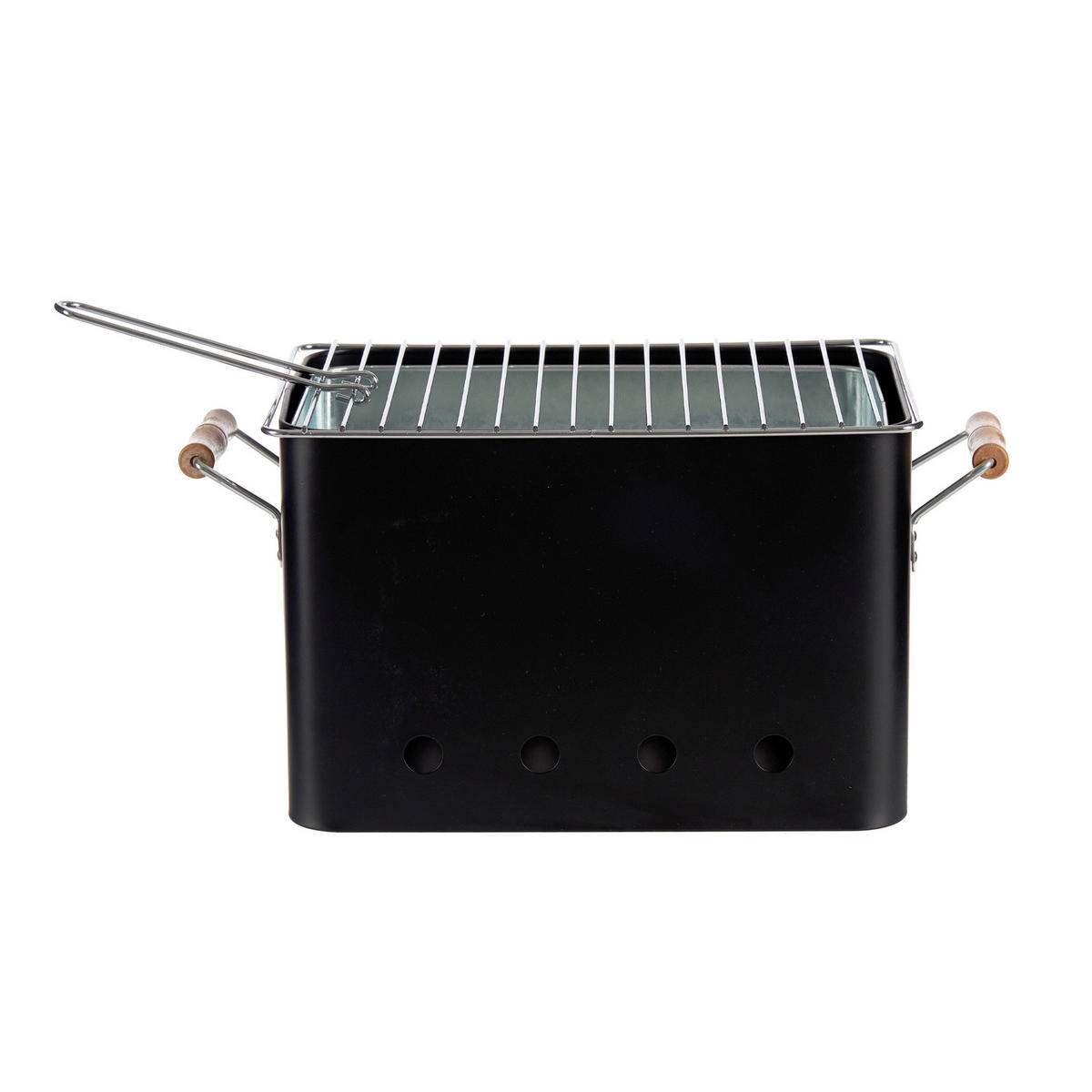 GRILL Tragbar Eisen/Zink - Schwarz, Metall (32/20.7/20.5cm)