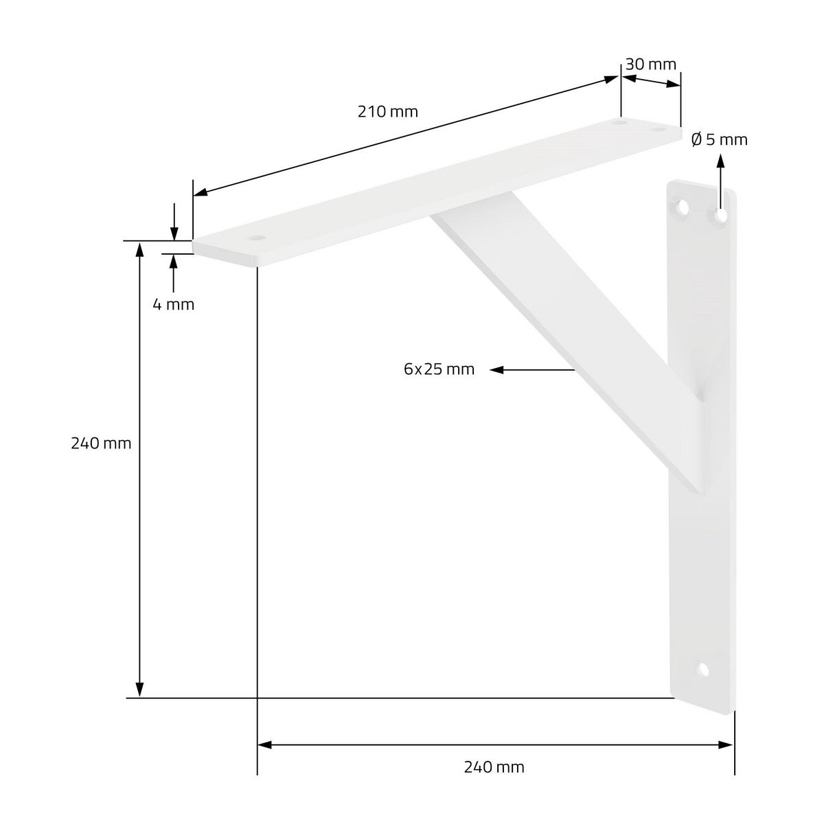 REGALTRÄGER 2er Set - Weiß, Metall (24/3/24cm) - ML-DESIGN