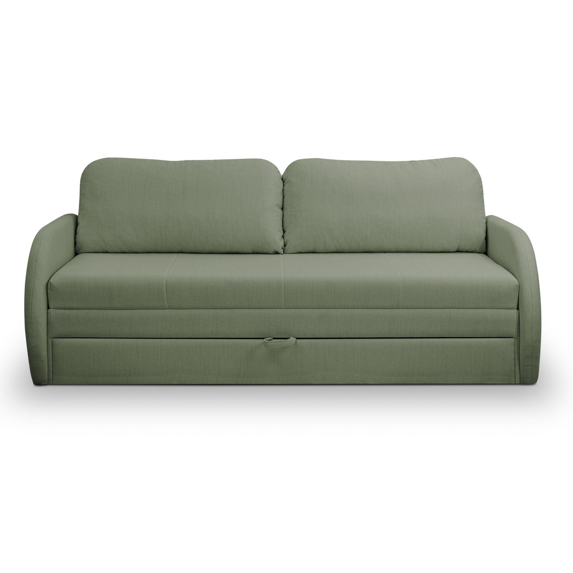 SCHLAFSOFA Diego salbeigrün - Schwarz/Hellgrün, Kunststoff/Textil (221/90/91cm) - Selsey
