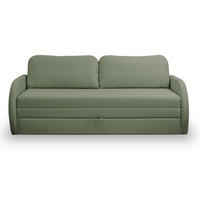 SCHLAFSOFA Diego salbeigrün - Schwarz/Hellgrün, Kunststoff/Textil (221/90/91cm) - Selsey