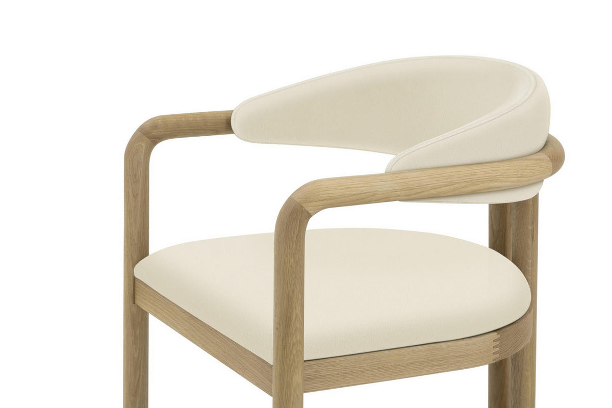 ESSZIMMERSTUHL Nature, Natur Massiveiche - Beige, Holz (58/77/59cm) - WOODEK