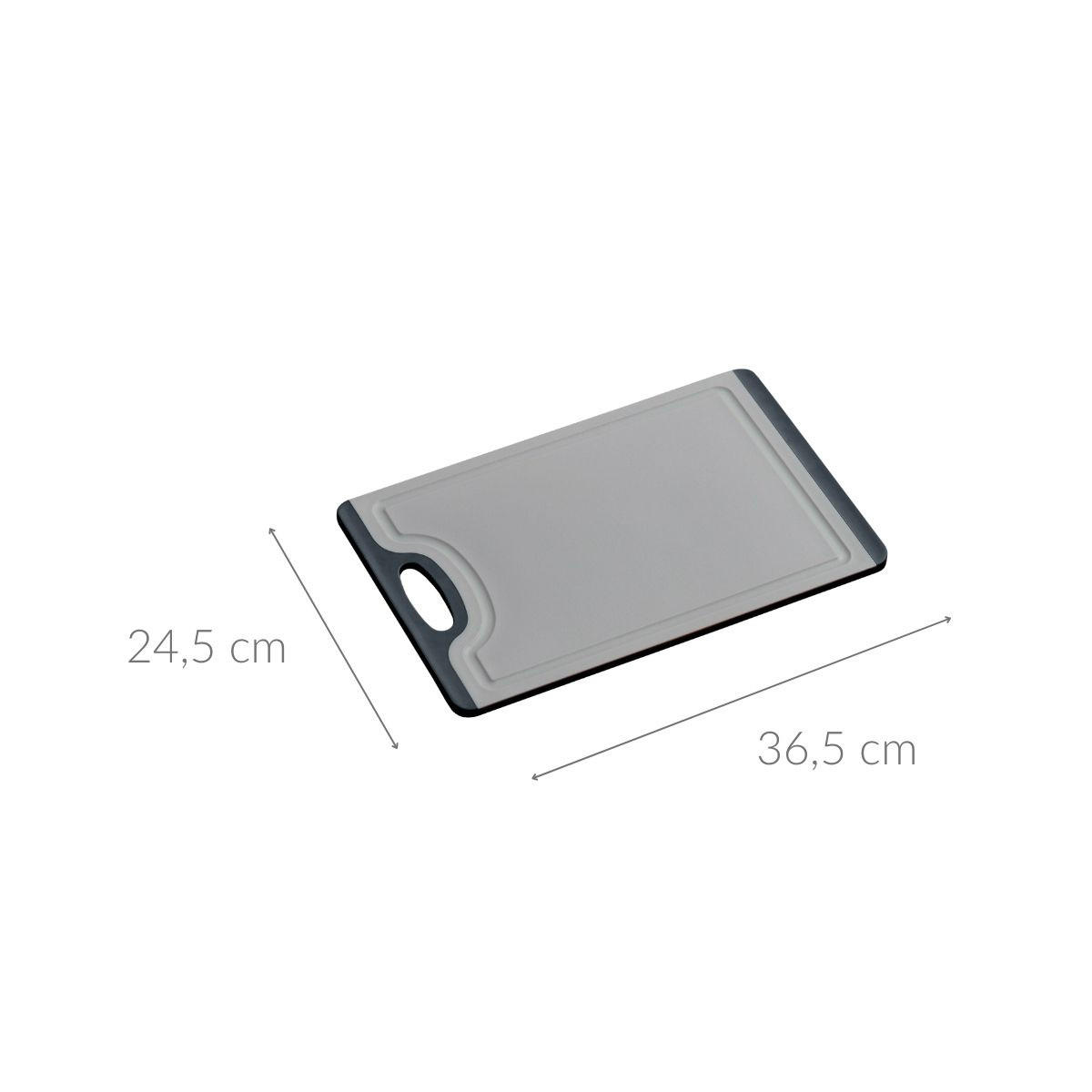 SCHNEIDEBRETT Kunststoff rechteckig - Grau, Kunststoff (24.5/36.5cm) - Kesper