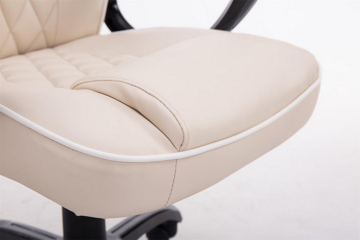 BÜROSTUHL Bigo 180, Kunstleder Creme - Creme, Kunststoff/Textil (66/124/72cm) - TPFLiving