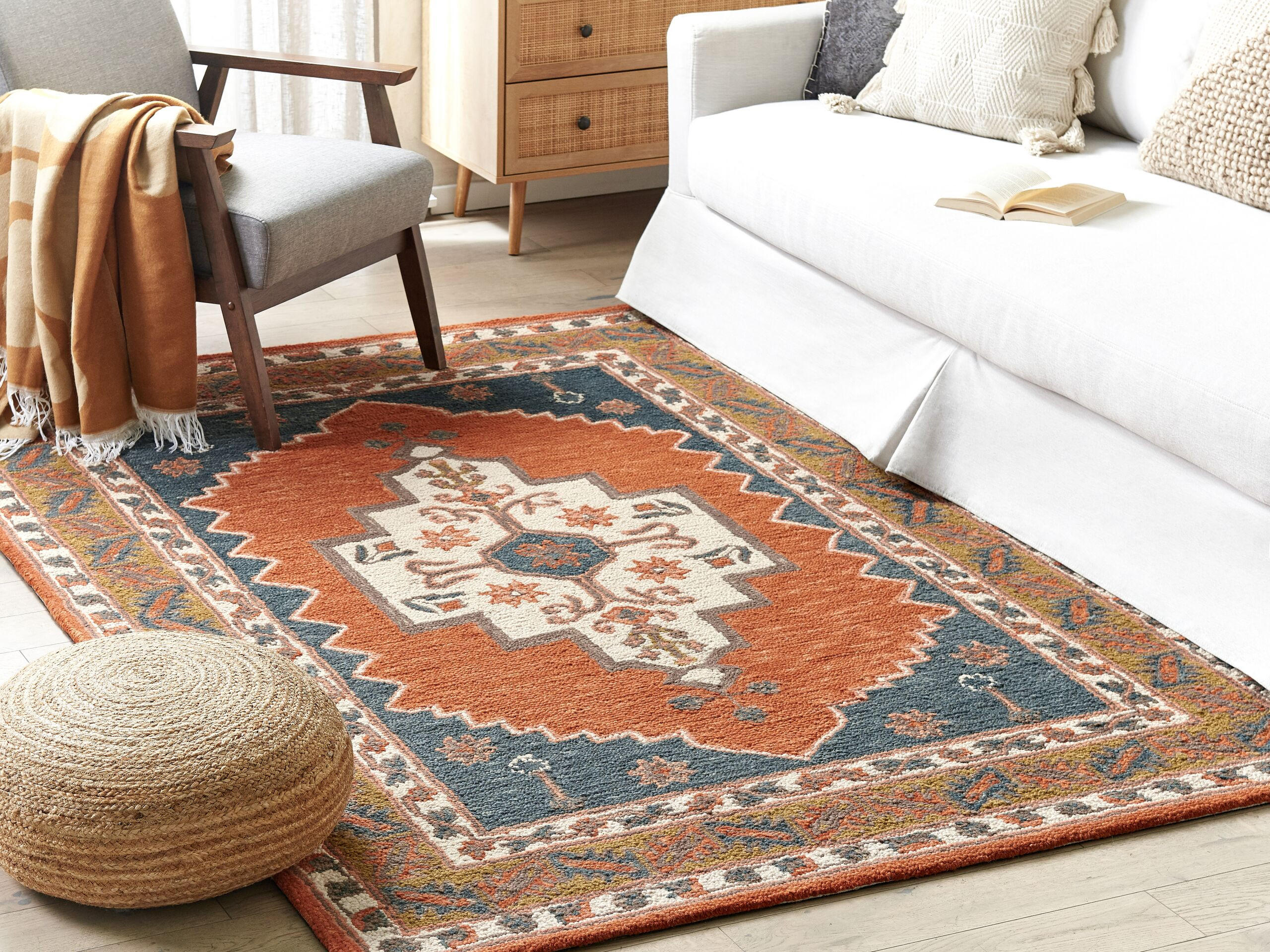 Thumbnail - Beliani Vintage-Teppich, Mehrfarbig, Textil, Orientalisch, Rechteckig, 140x200 cm, Teppiche & Böden, Teppiche, Vintage-T...