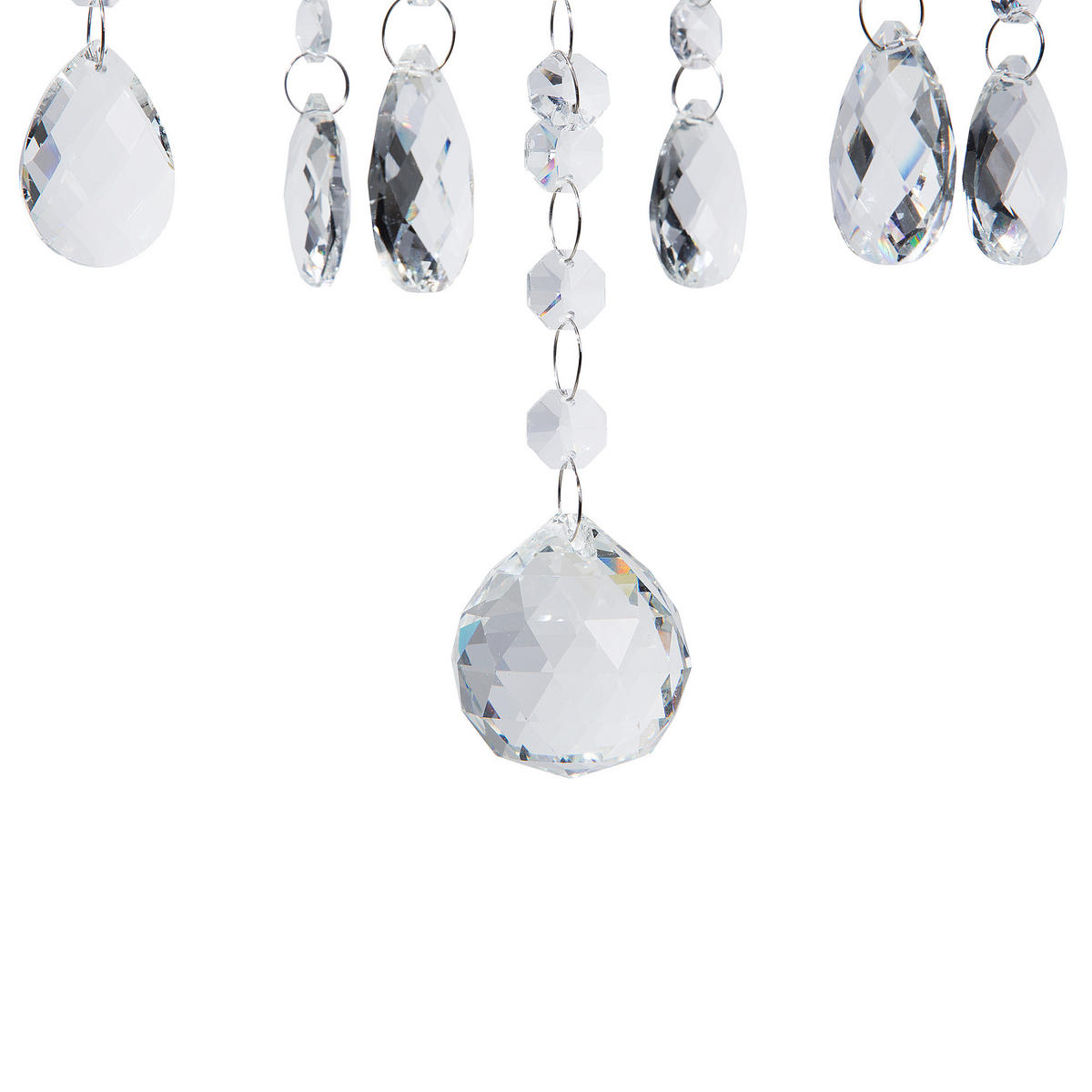 KRONLEUCHTER Locone 55/55/185 cm - Transparent, Metall (55/55/185cm) - Beliani