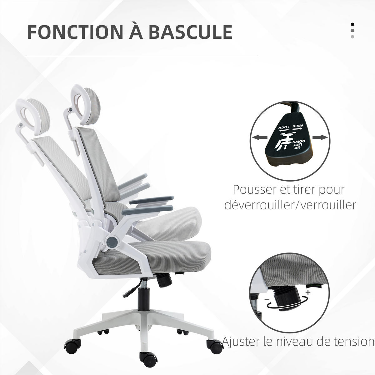 DREHSTUHL DE-11693 ergonomisch neigbar Grau - Grau, Textil (61/121.5/60cm) - ComfortXL