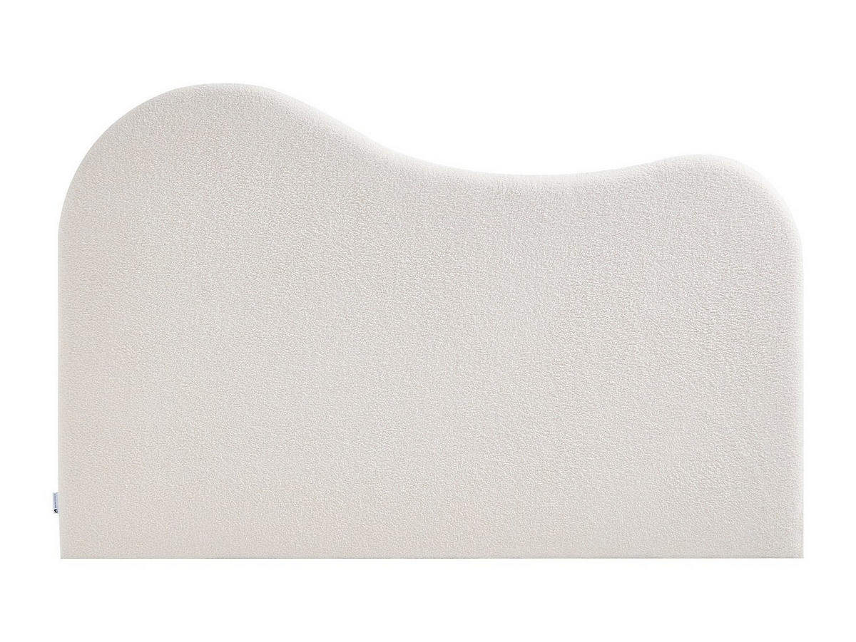 BETTKOPFTEIL – Abnehmbarer Bezug – 160 cm – Bouclé-Stoff – Weiß – VORIOTA - Weiß, Textil (175/110/7cm) - Vente-Unique
