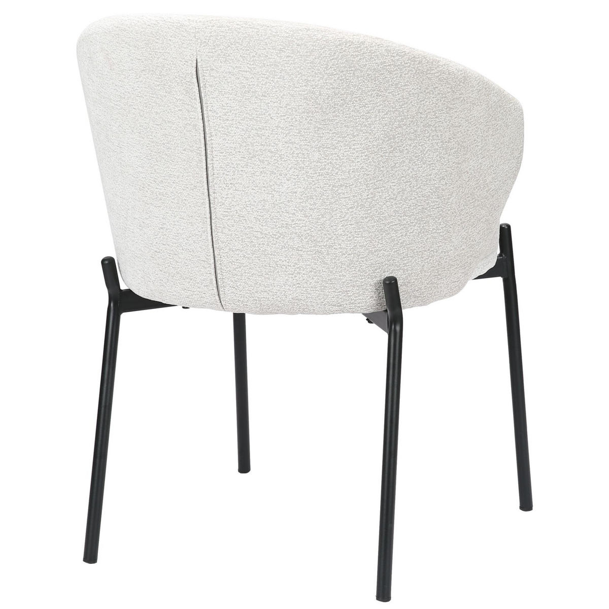 POLSTERSTUHL Atisly Hellgrau - Hellgrau/Schwarz, Textil/Metall (57.5/76.5/56cm) - Selsey