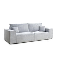 ROZKLÁDACÍ POHOVKA Milos, senil, světle šedý - šedá/černá, dřevo/kompozitní dřevo (255/70/105cm) - Maison de Reve