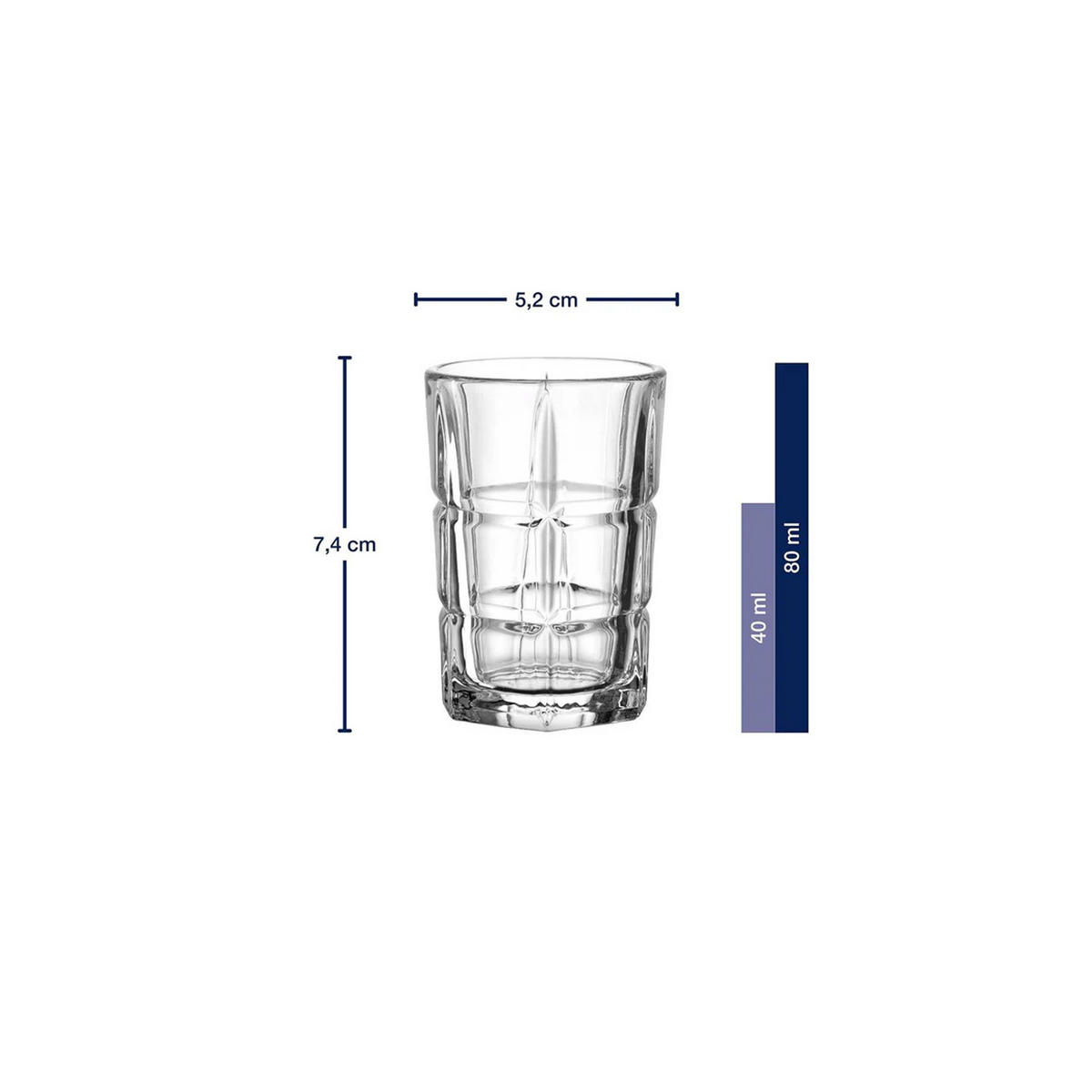 STAMPER Soiritii Nova transparent 80 ml 4er Set - Transparent, Glas (0.08L) - Leonardo Living