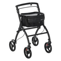 WOHNUNGSROLLATOR Aktiv schwarz mit Transporttasche - Schwarz, Metall (66/90/56cm) - Juskys